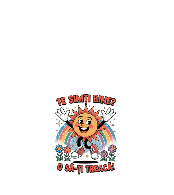 Te simți bine? model alb pe tricou