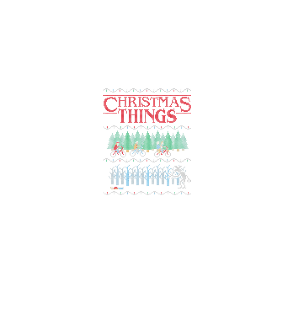 christmas things ugly sweater model negru pe tricou