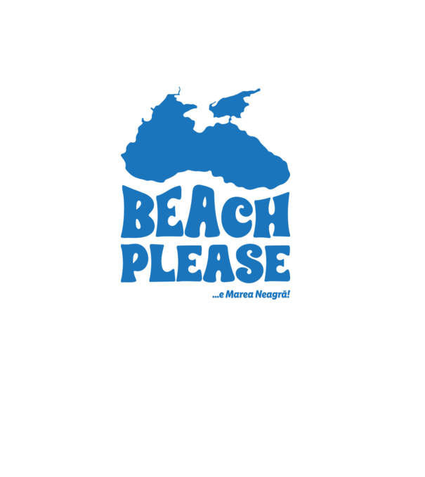Beach please, e Marea Neagră! model alb pe tricou
