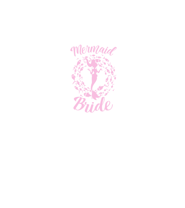 Mermaid Bride model negru pe tricou