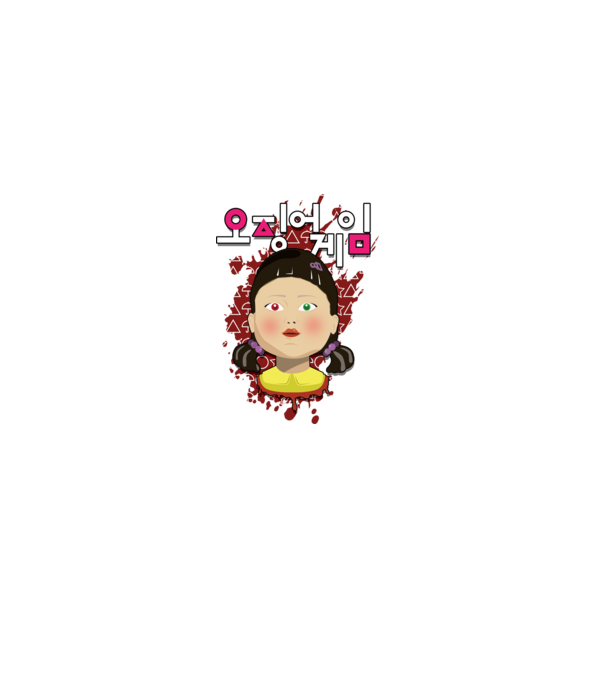 red light green light doll model galben pe tricou