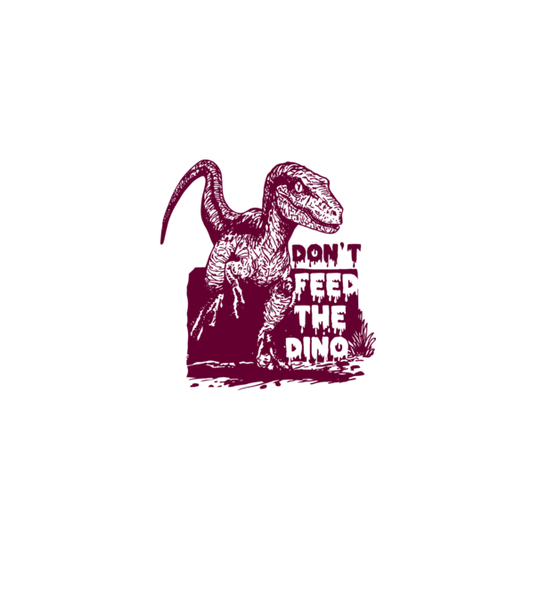 Dont feed the dino model nisipiu pe tricou