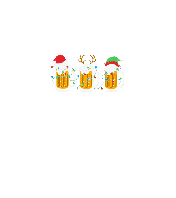 Christmas beer mugs model negru pe tricou