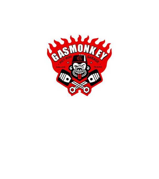 Gas Monkey model galben neon pe tricou