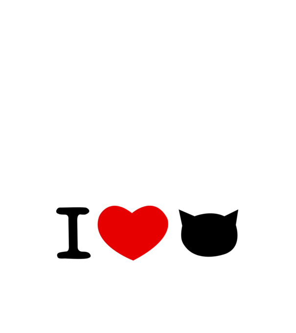 I love Pisică model roz deschis pe tricou