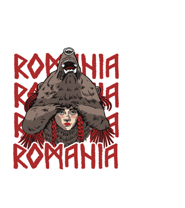 Dansul Ursului romania model negru pe tricou