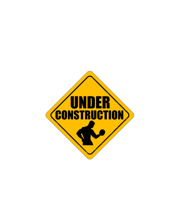 Under Construction model negru pe tricou