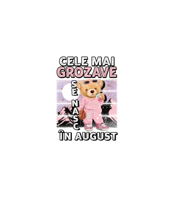 RETRO teddy fetişcană AUGUST model negru pe tricou