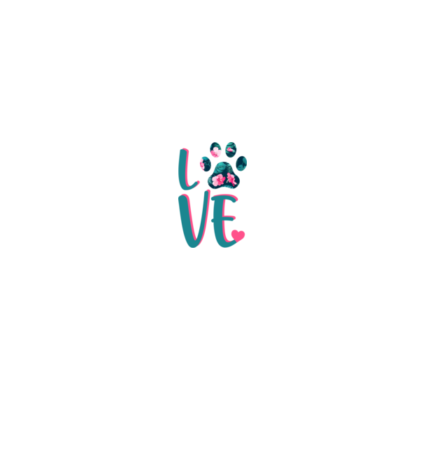 LOVE CÂINI model alb/roșu pe tricou