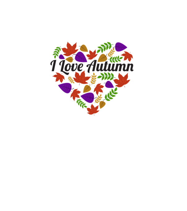 I love autumn model alb pe tricou