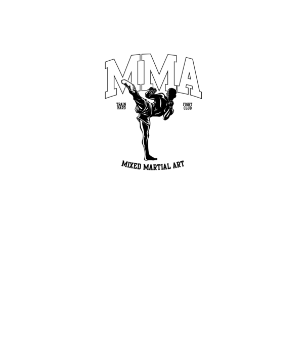 MMA model negru pe tricou