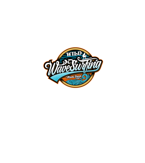 WaveSurfing model albastru jeanși pe tricou