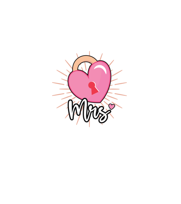 Mrs key to the heart model negru pe tricou