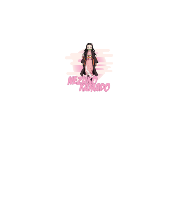 Demon Slayer  Nezuko model alb pe tricou