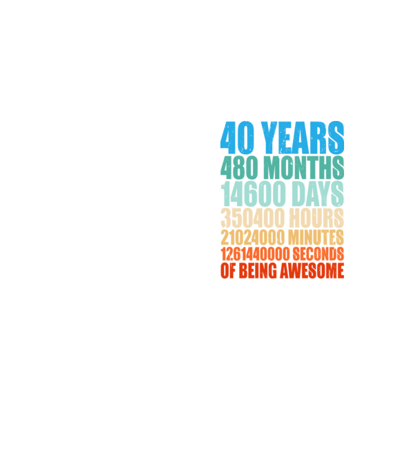 40 years of being awesome model galben neon pe tricou