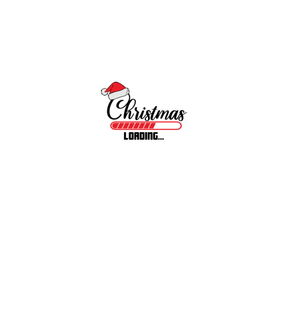 Christmas is loading model alb pe tricou