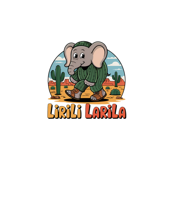 Lirili Larila model turcoaz pe tricou