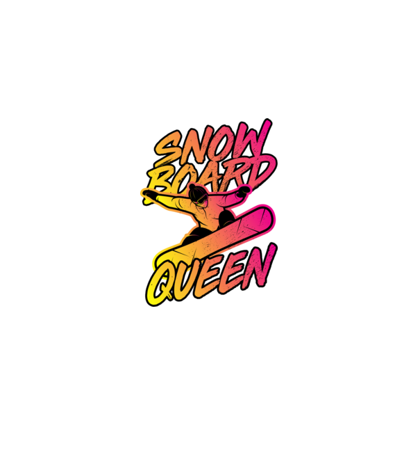snowboard queen model negru pe tricou