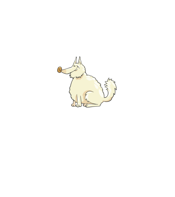 Dog silhouette model gri pe tricou