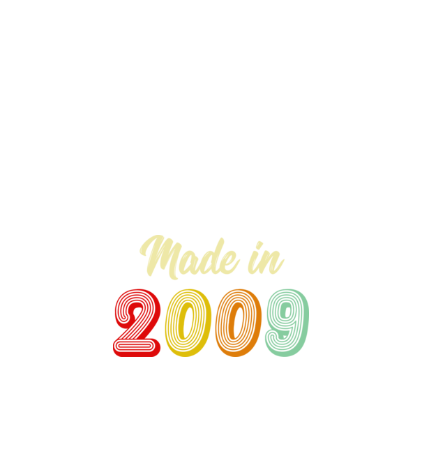 made in 2009 retro model negru pe tricou