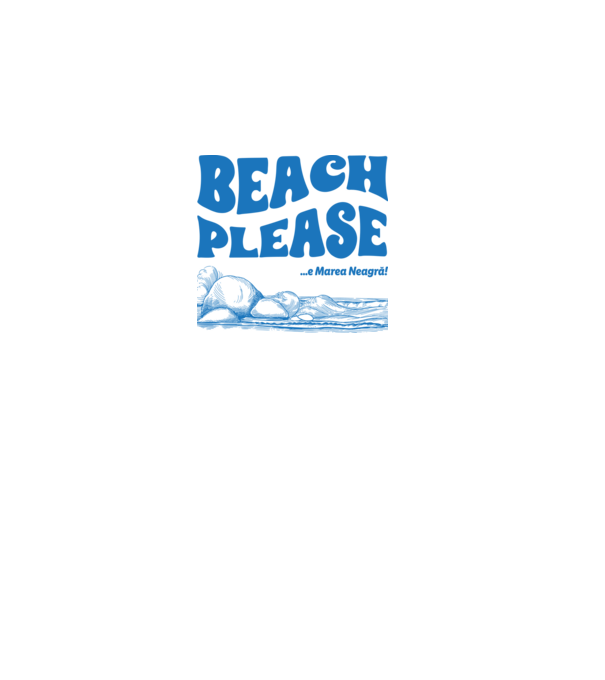 Beach please, e Marea Neagră! model roz deschis pe tricou