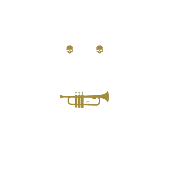 I play heavy metal trumpet model negru pe tricou