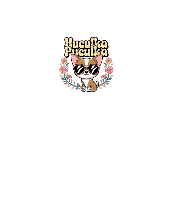 Huculka Puculka câine 1 model alb pe tricou