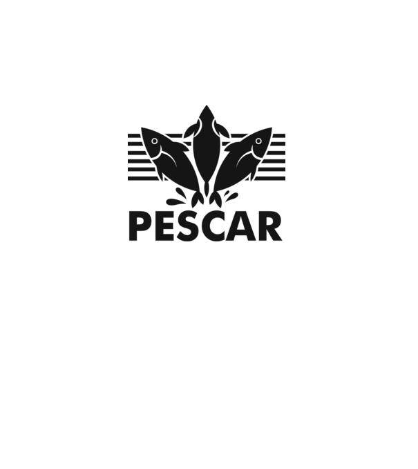 Pescar original model alb pe tricou