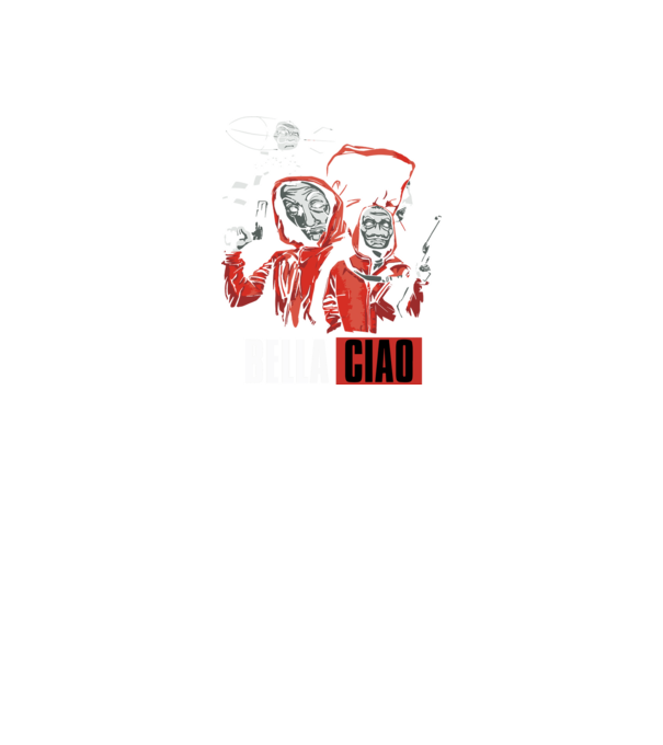 bella ciao money heist model negru pe tricou
