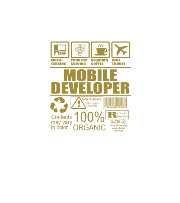 Mobile developer model negru pe tricou
