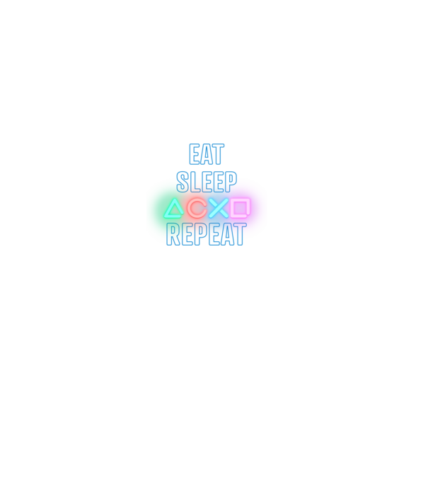 Eat sleep PS model negru pe tricou