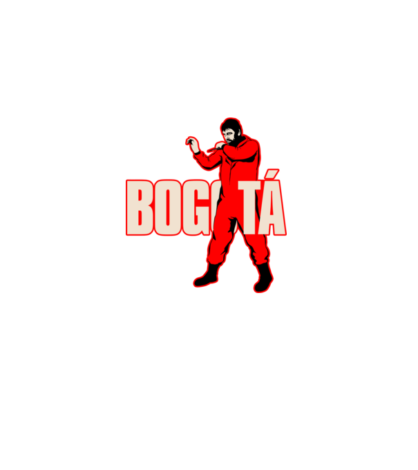 bogota la casa de papel model negru pe tricou