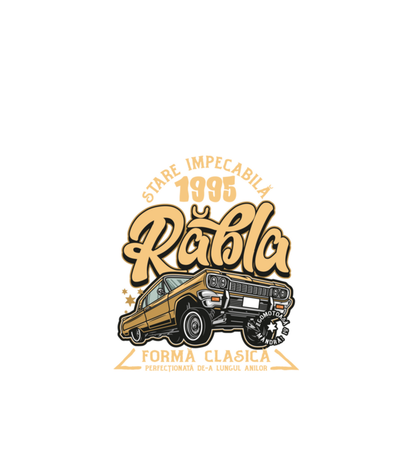 Rablă 1995 model negru pe tricou