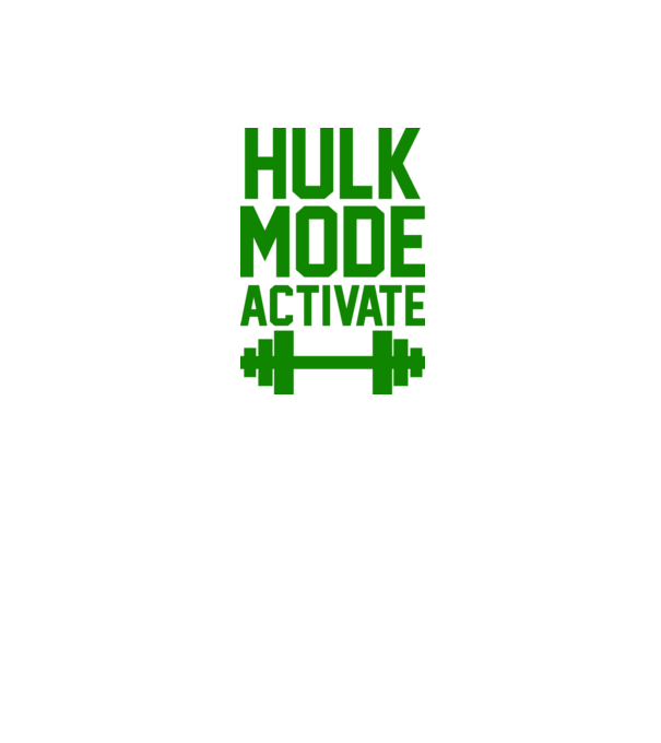 Hulk mode model alb pe tricou