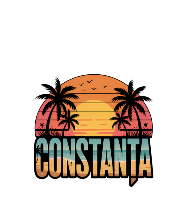 Constanța model negru pe tricou