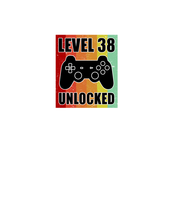 level 38 unlocked retro gamer model negru pe tricou