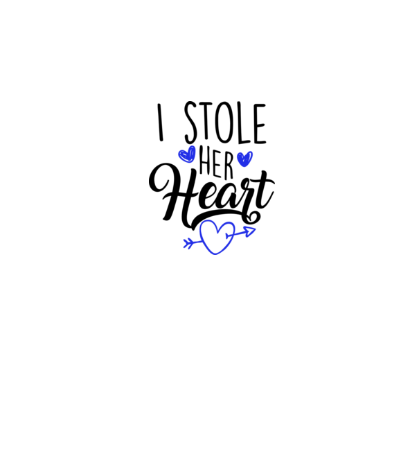Cuplu I stole her heart model alb pe tricou