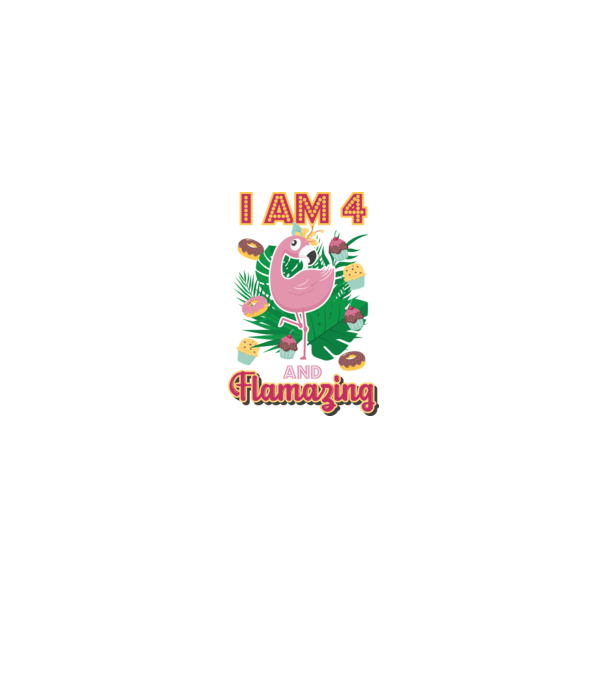 FLAMAZING Birthday 4 Years old model alb pe tricou