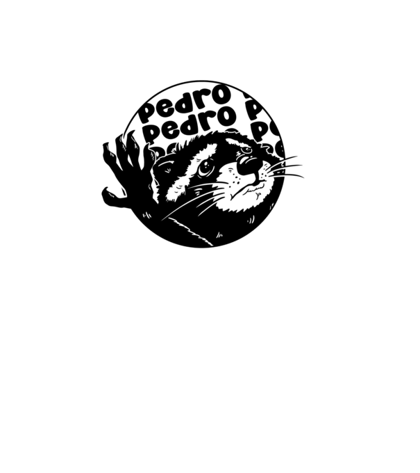 Pedro circle model alb pe tricou