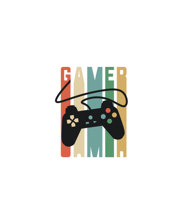Gamer Controller model negru pe tricou