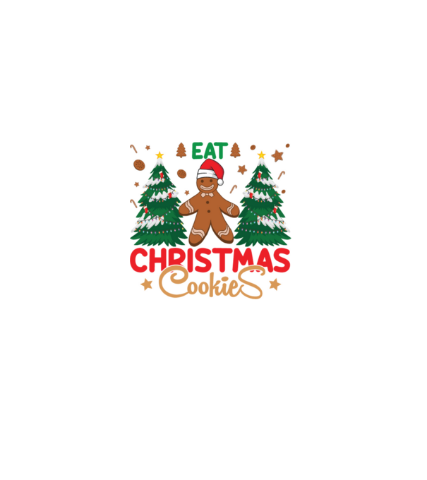 Life is short - eat christmas cookies model negru pe tricou