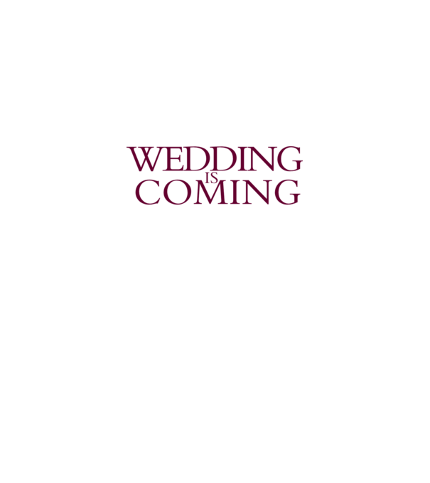 Wedding is coming model albastru deschis pe tricou