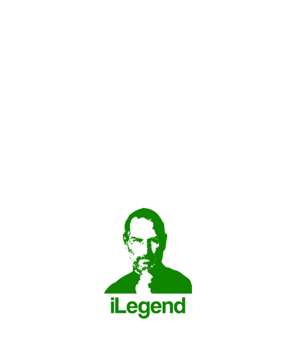 iLegend Steve Jobs model alb pe tricou
