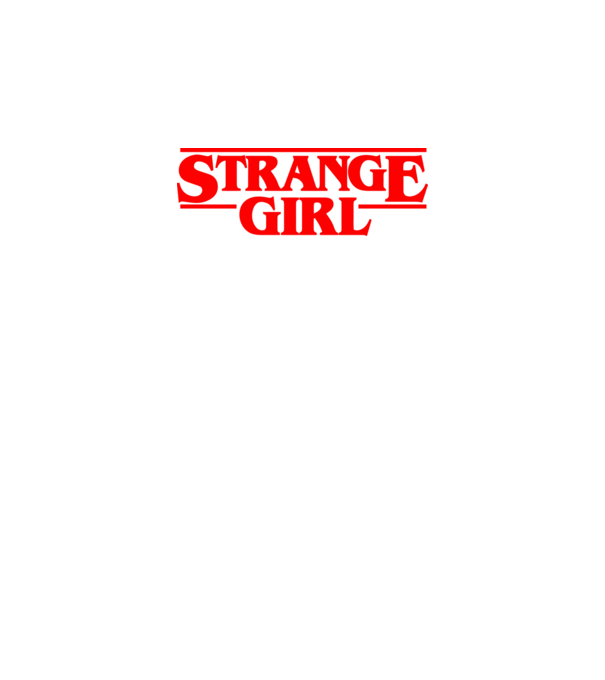 strange girl model negru pe tricou