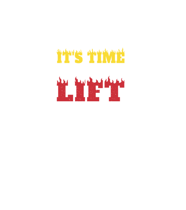 Time to lift model negru pe tricou