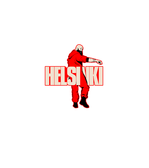 helsinki la casa de papel model negru pe tricou