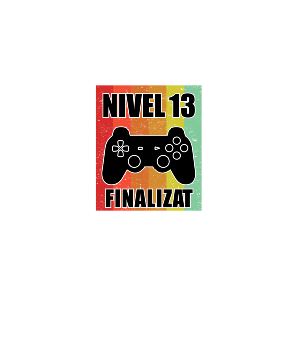 Nivel 13 finalizat model negru pe tricou