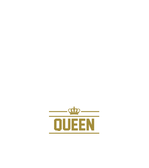 Queen model alb pe tricou