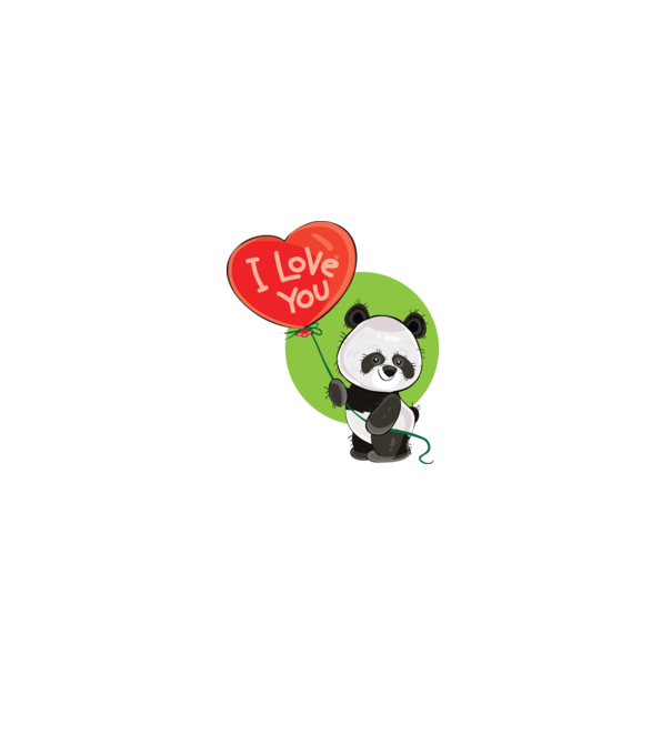 dragoste panda model alb pe tricou