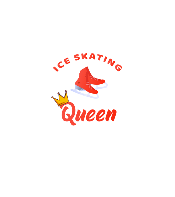 Ice skatin Queen model negru pe tricou